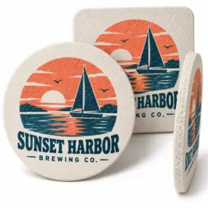 Custom Super Absorbent Bar Coasters